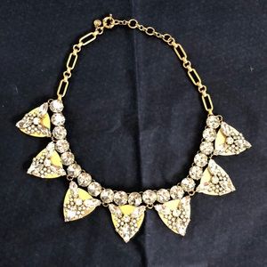 J Crew rhinestone and gold necklace
